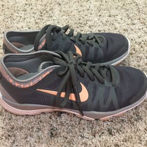 Gray and coral Nike’s
